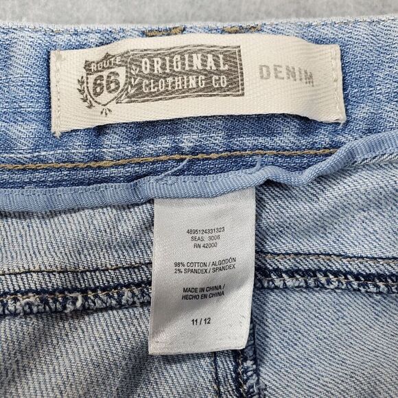 Route 66 Capris Juniors 11/12 Blue Cotton Denim Shorts - Picture 3 of 12